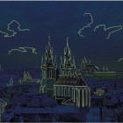 Puzzle - Dino - Pohľad na Hradčany Svietiace puzzle