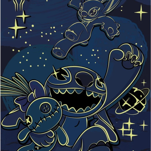 Stitch Svietiace puzzle