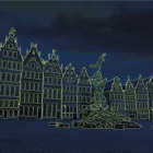 Puzzle - Dino - Búrka nad Antverpami Svietiace puzzle