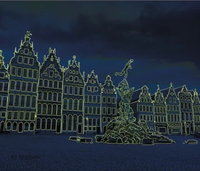 Puzzle - Dino - Búrka nad Antverpami Svietiace puzzle