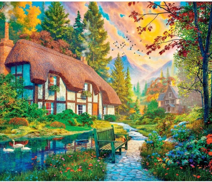 Puzzle - Dino - Domek u řeky