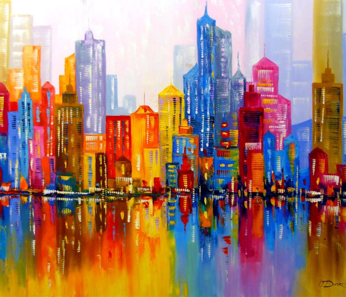 Puzzle - Enjoy - Oraș curcubeu