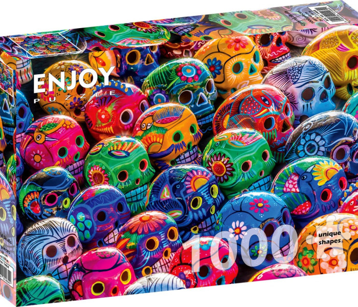 Puzzle - Enjoy - Crânii colorate