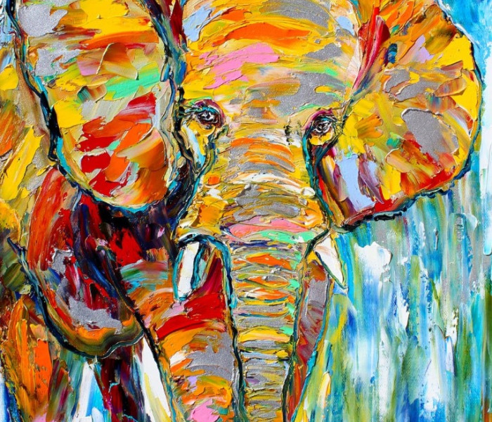 Puzzle - Enjoy - Elefant colorat