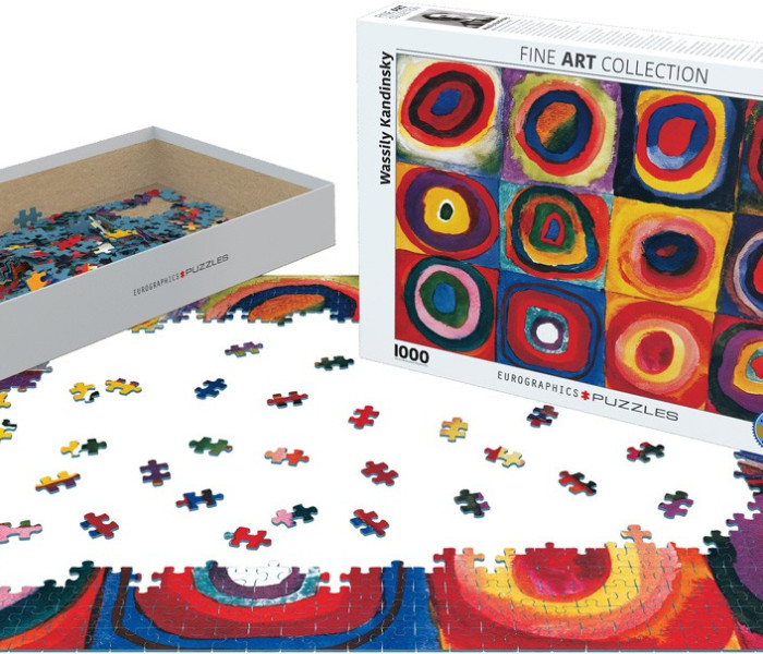 Puzzle - Eurographics - Kandinsky - Studiu de pătrate colorate