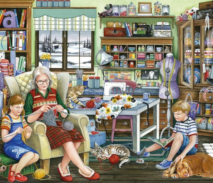 Puzzle - Falcon - Pokój do szycia babci