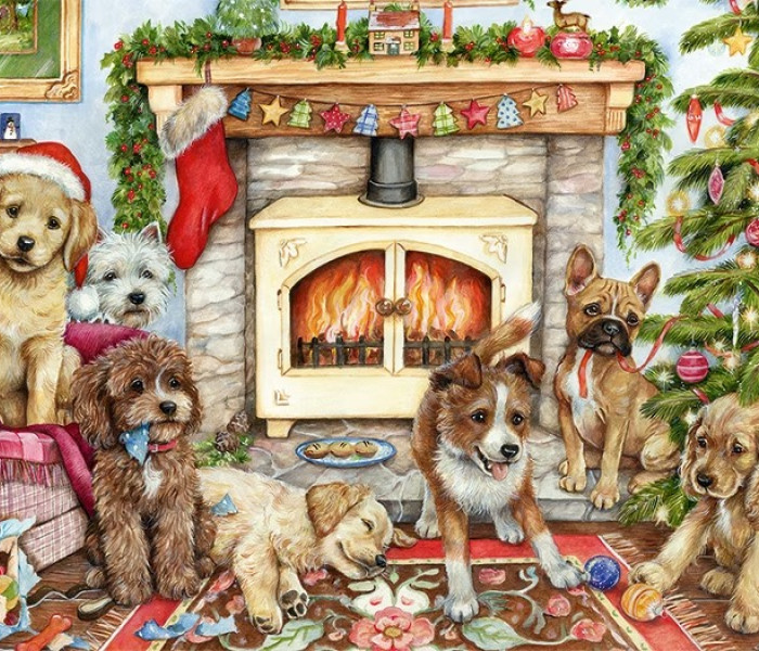 Puzzle - Falcon - Vianočné šteniatka