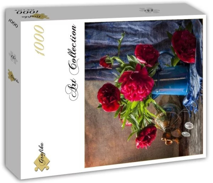 Puzzle - Grafika - Červené pivonky