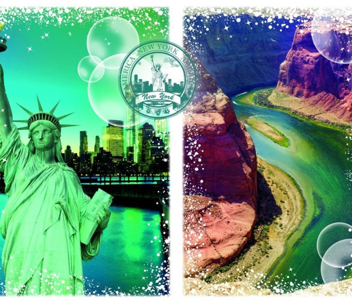 Puzzle - Grafika - Cesta okolo sveta - Spojené štáty americké