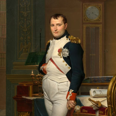 Cesarz Napoleon w swoim gabinecie w Tuileries