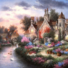 Puzzle - Grafika - Casa de la pârâu