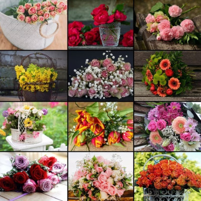 Květinová koláž