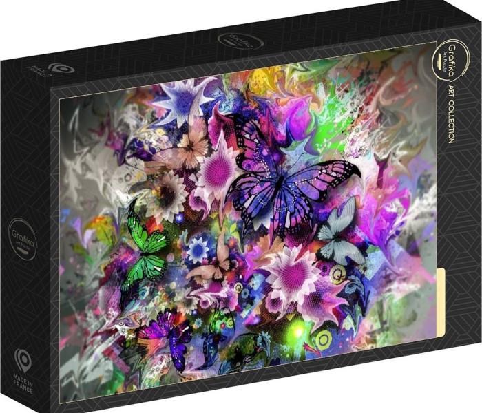 Puzzle - Grafika - Kvety a motýle