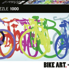Puzzle - Heye - Bike Art: Rând colorat - Puzzle panoramic