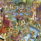 Puzzle - Heye - Králičie mestiečko - Triangular puzzle