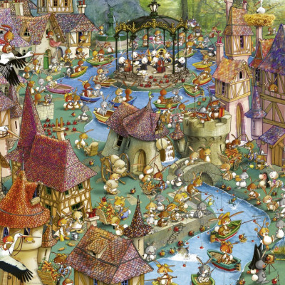 Králičie mestiečko - Triangular puzzle