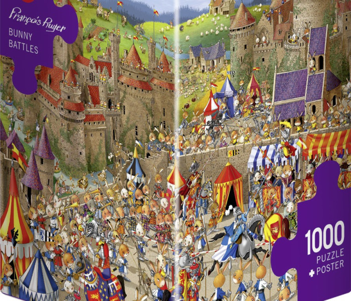 Puzzle - Heye - Králičie turnaje - Triangular puzzle