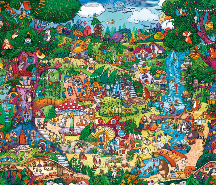 Puzzle - Heye - Magiczny las - Triangular puzzle