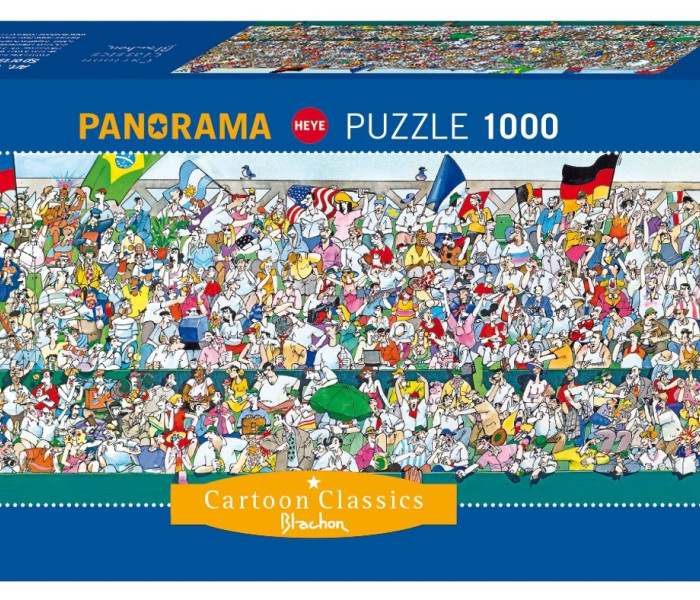Puzzle - Heye - Športovní fanúšikovia - Panoramatické puzzle