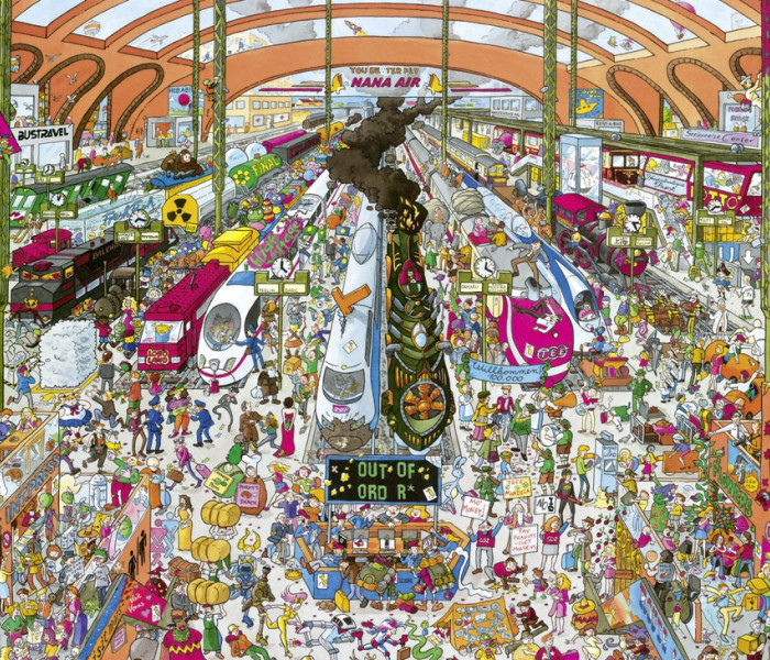 Puzzle - Heye - Vasútállomás - Triangular puzzle