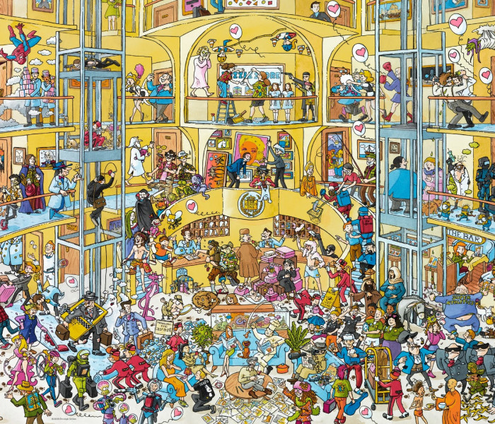 Puzzle - Heye - Hotelový život - Triangular puzzle