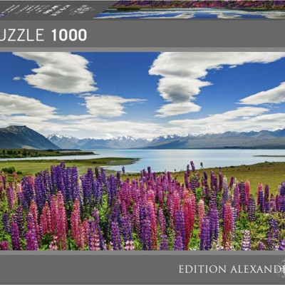 Jazero Tekapo, Nový Zéland - Panoramatické puzzle