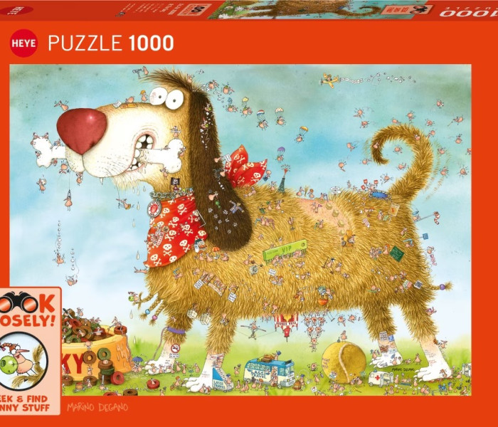 Puzzle - Heye - Pozrite sa zblízka… na psa