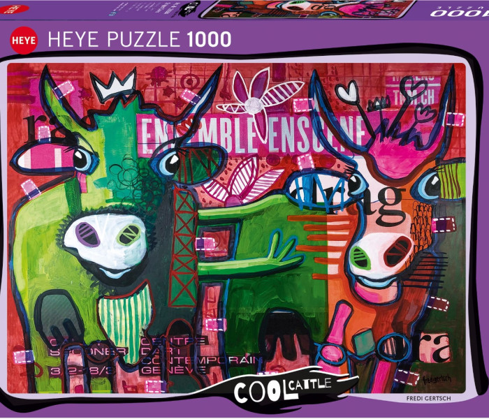 Puzzle - Heye - Pruhované krávy
