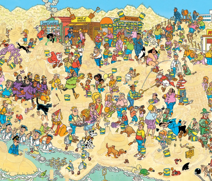 Puzzle - Jumbo - Pieskové sochy