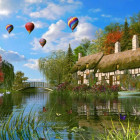 Puzzle - King - Starý domček u rieky