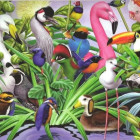 Puzzle - King - Păsări uimitoare