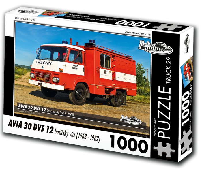 Puzzle - Retro-auta - Avia 30 DVS 12 hasičské auto (1968-1982)