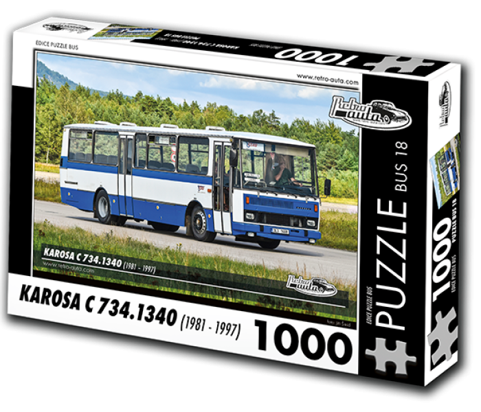 Puzzle - Retro-auta - Bus Karosa C 734.1340 (1981-1997)
