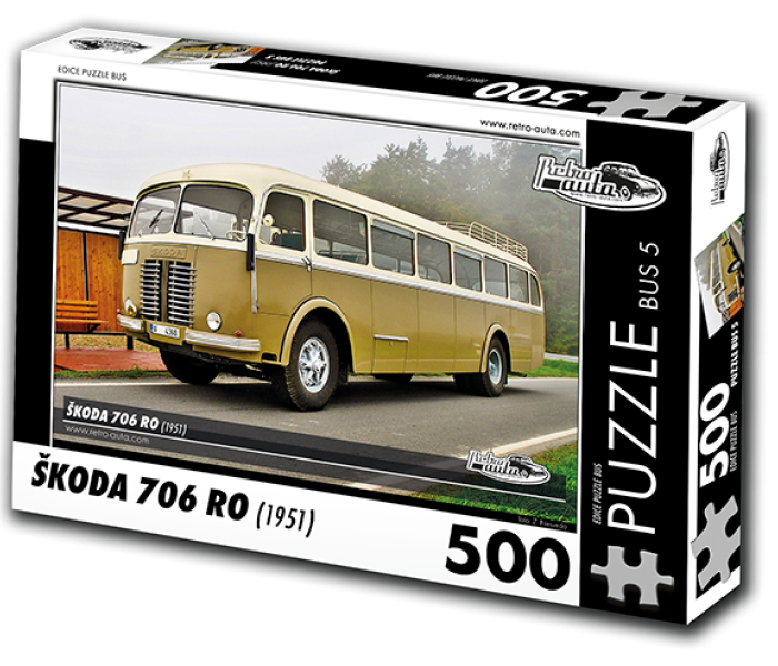 Puzzle - Retro-auta - Bus Škoda 706 RO (1951)