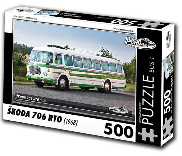 Puzzle - Retro-auta - Bus Škoda 706 RTO (1968)