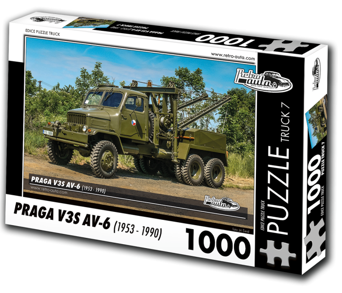 Puzzle - Retro-auta - Praga V3S AV-3 atelier mobil (1953-1990)