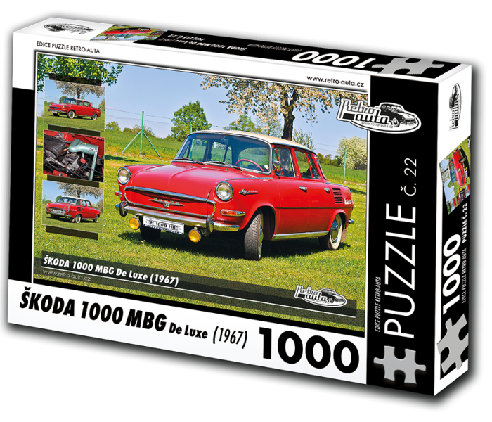 Puzzle - Retro-auta - Škoda 1000 MBG De Luxe (1967)