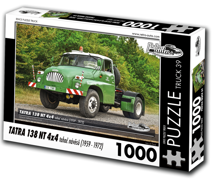 Puzzle - Retro-auta - Tatra 138 NT 4x4 Ťahač návesov (1959-1972)