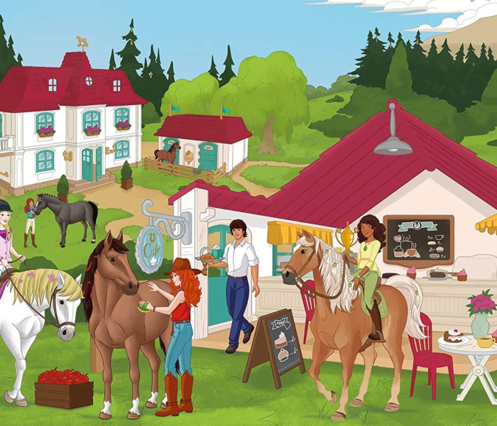 Puzzle - Schmidt - Na konskej farme + figúrka