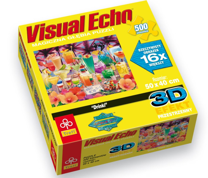 Puzzle - Trefl - Băuturi - Puzzle cu efect 3D