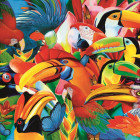 Puzzle - Trefl - Farebné vtáky