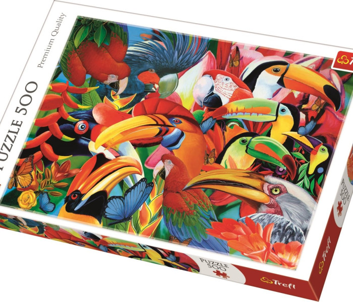 Puzzle - Trefl - Farebné vtáky