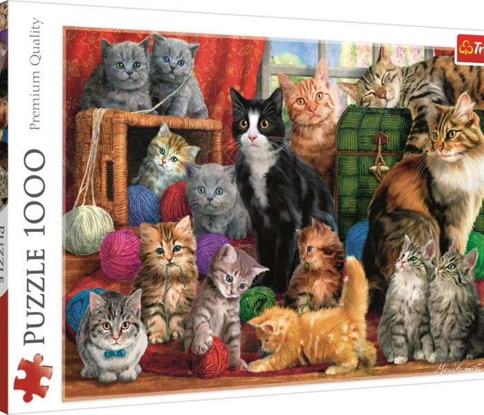 Puzzle - Trefl - Mačacie stretnutie
