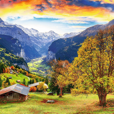 Malebná alpská dedinka