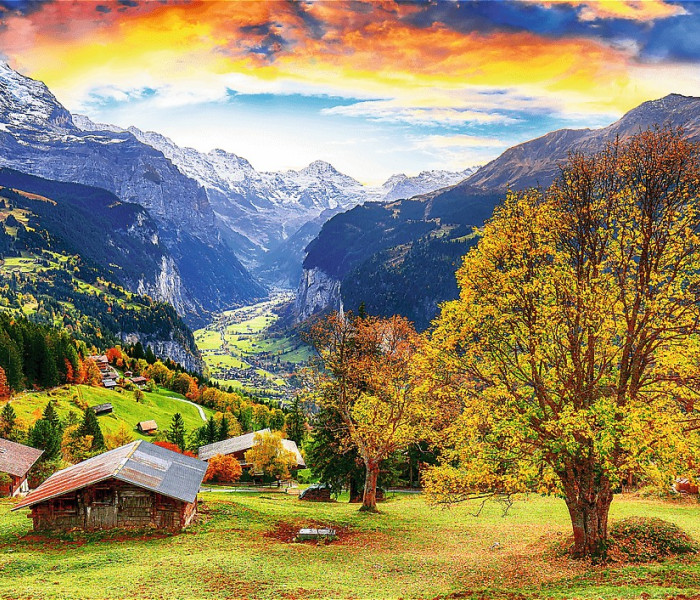 Puzzle - Trefl - Malebná alpská dedinka