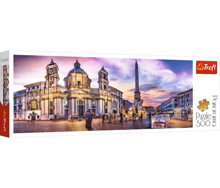 Puzzle - Trefl - Piazza Navona, Roma - Puzzle panoramic