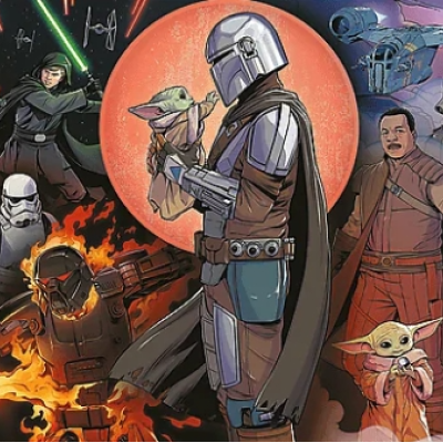 The Mandalorian:Dobrodružstvo - Panoramatické puzzle