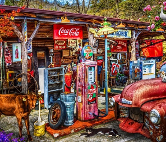 Puzzle - Bluebird - Benzínová pumpa