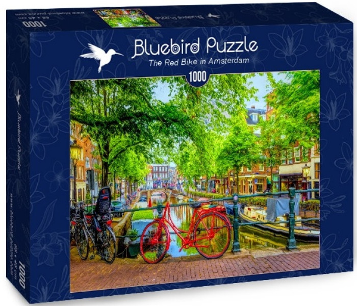Puzzle - Bluebird - Piros bicikli Amszterdamban