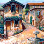 Puzzle - Bluebird - Fontána na námestí